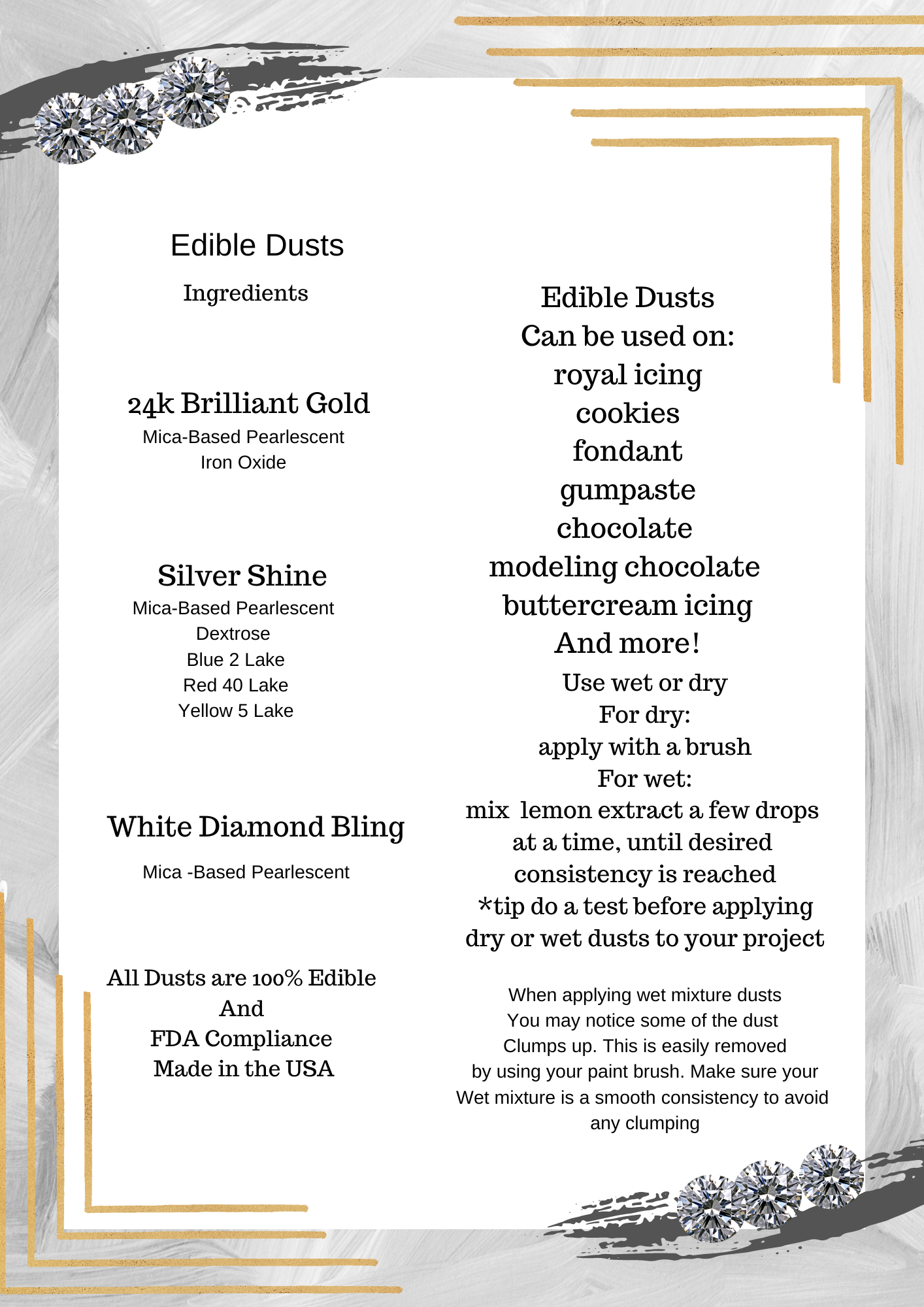 Edible Dust Kit