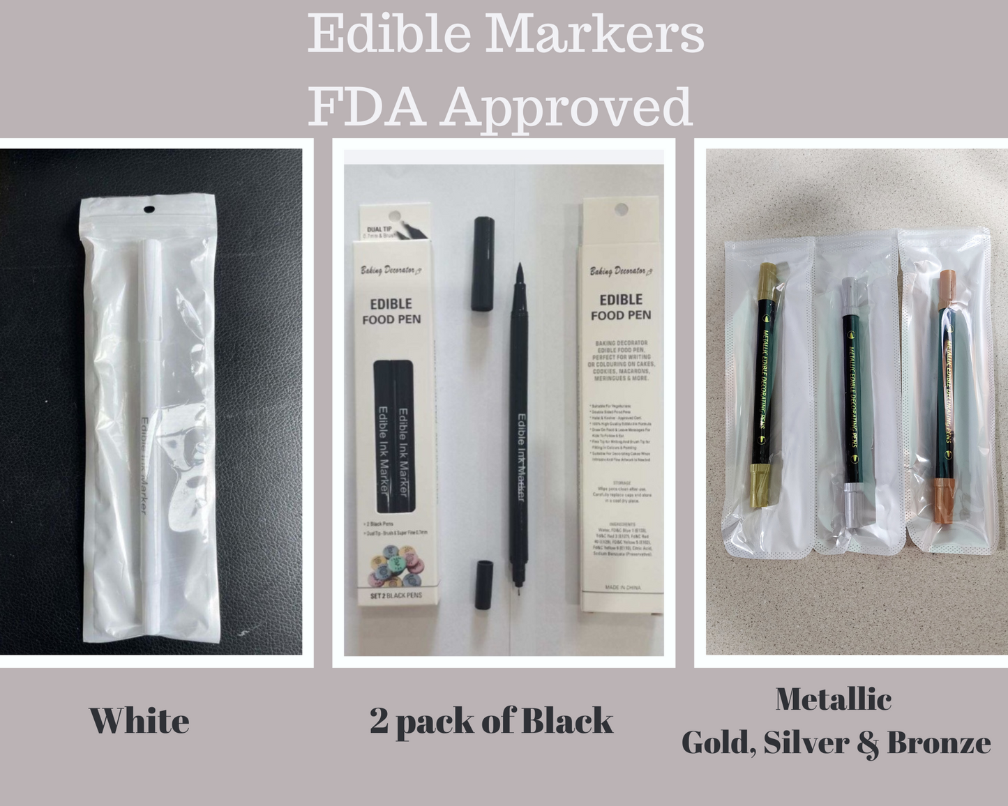 Edible Dual Tip Markers